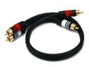 【中古】【未使用・未開封品】Monoprice 1.5ftプレミアム 2 RCA Plug/2 RCA Plug M/M 22AWGケーブル-ブラック [並行輸入品]