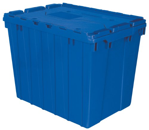 【中古】【未使用・未開封品】akro-milsプラスチックストレージと配布コンテナTote withヒンジ蓋、21.5インチL by 15インチW by 17インチH、ケースの3