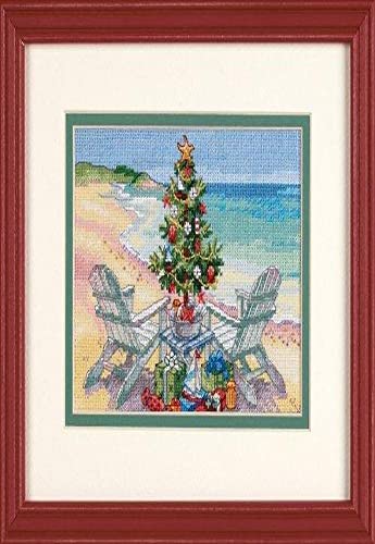 Dimensions Gold Petites Christmas On The Beach Counted Cross Stitch Kit-7X5 18 Count (並行輸入品)