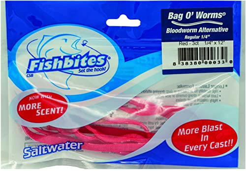 š̤ۡѡ̤ʡxxFishbites Bag O' Worms Bloodworm Cut Bait (disc)