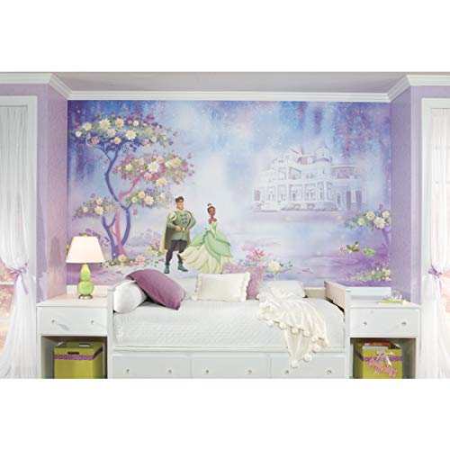 【中古】【未使用・未開封品】RoomMates JL1206M プリンセスアンドフロッグ 水活性化 取り外し可能な壁紙 壁画 - 10フィート x 6フィート