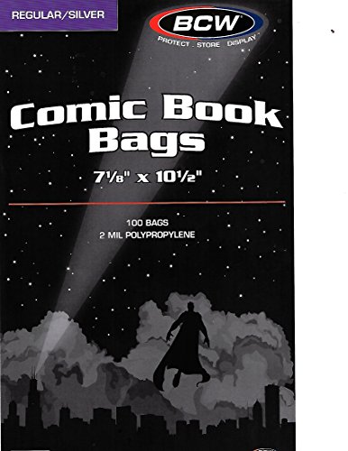 【中古】【未使用・未開封品】200?BCW non-resealable Silver Comic Bags & Backerボード