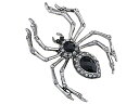 【中古】【未使用・未開封品】Alilang ハロウィン クリスタル ラインストーン ブラック ベリー スパイダー ブローチピン