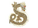 【中古】【未使用・未開封品】アリランスワロフスキークリスタル要素アジアZodiac Fierce Dragon Emperorファッションピンブローチ イエロー