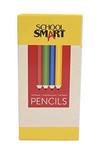 【中古】【未使用・未開封品】学校スマート数2?Pencils withラテックスフリーErasers???パックof 144???アソートカラー