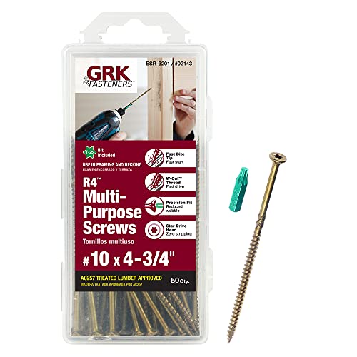 GRK r4?HandyPak Multipurposeネジ、4???3?/ 4インチ10?by、50-count