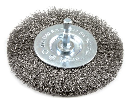 Forney 72740 Wire Wheel Brush, Fine Crimped with 1/4-Inch Hex Shank, 4-Inch-by-.008-Inch by Forney