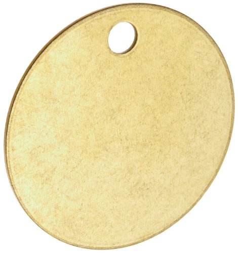 【中古】【未使用・未開封品】Brady 23210 1-1/2 Diameter B-907 Brass Round Blank Brass Valve Tags (Pack Of 25) by Brady