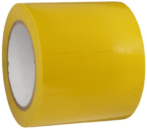 Brady 102838 B726 Nonabrasive Floor Marking Tape, 108' Length, 4 Width, Yellow (Pack of 1 Roll) by Brady