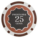 【中古】【未使用 未開封品】((dollars)0.25 Brown) - Brybelly Eclipse Poker Chips Heavyweight 14-Gramme Clay Composite - Pack of 50