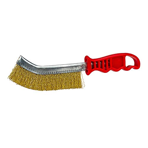 Forney 70516 Wire Scratch Brush, Brass with Plastic Handle, 5-Inch by Forney