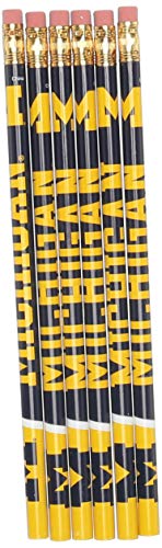 Michigan Wolverines 6パック???チームカラーの鉛筆、