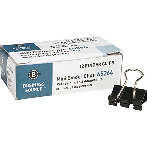 【中古】【未使用・未開封品】Business Source Mini Binder Clips - - Black 65364 by Business Source