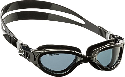 【中古】【未使用 未開封品】(Black Grey/Smoked Lens, Goggles) - Cressi FLASH Adult Swimming Goggles, Made in Italy