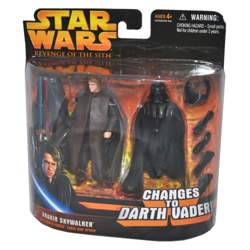 yÁzygpEJizStar Wars Episode III 3 Revenge of the Sith ANAKIN SKYWALKER changes to DARTH VADER Deluxe Action Figure & Accessory Set [sAi]