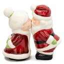 yÁzygpEJizSalt & Pepper Shakers Set - SANTA AND MRS. CLAUS New Ceramic Gifts 8366