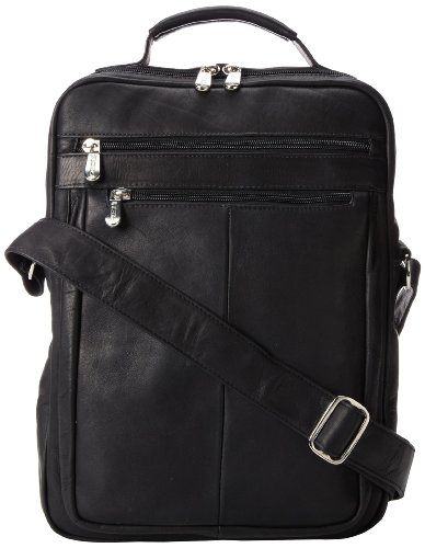 【中古】【未使用・未開封品】Piel Leather 2818-BLK Laptop Shoulder Bag - Black