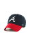 【中古】【未使用・未開封品】47 Brand Atlanta Braves ネイビー ブルー レッド クリーンアップ 調節可能な帽子