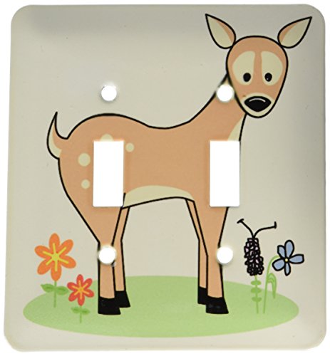 【中古】【未使用・未開封品】3drose LLC lsp _ 6163?_ 2鹿と花デザインダブル切り替えスイッチ
