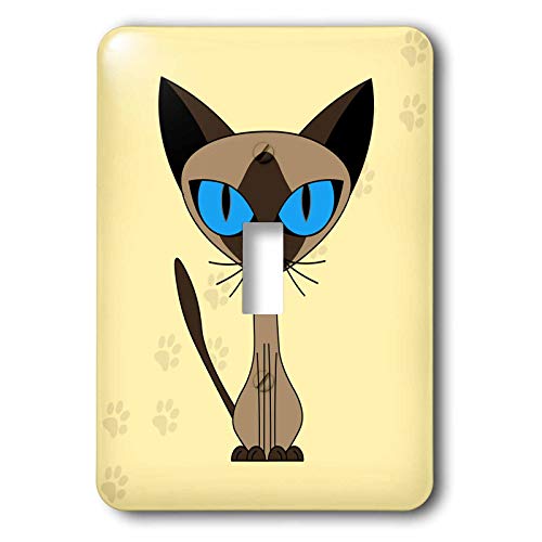 【中古】【未使用・未開封品】3drose LLC lsp 6168?_ 1かわいいシャム猫肉球プリントデザイン単一切り替えスイッチ