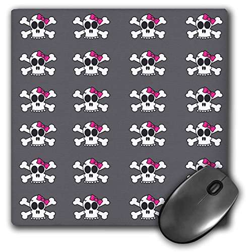 【中古】【未使用・未開封品】3drose LLC 8?x 8?x 0.25インチマウスパッド、かわいいSkull and Crossbo..