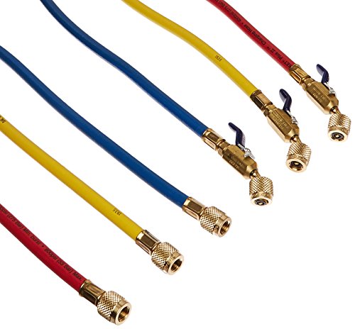 イエロージャケット29985?Plus II 1?/ 4?"ホースwithコンパクトボールバルブ、60?" ( Pack of 3?) 1/4" Female マルチカラー 29985 3