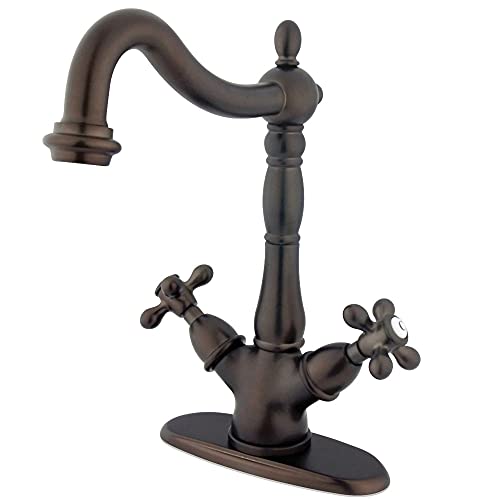 【中古】【未使用・未開封品】Kingston Brass KS1495AX Two Handle Vessel Sink Faucet with Optional Cover Plate [並行輸入品]