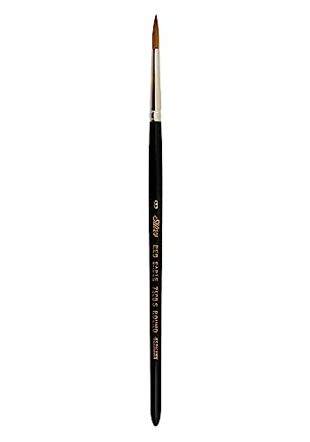 š̤ۡѡ̤ʡSilver Brush 7500S-8 Pure Red Short Handle Sable Student Grade Brush, Round, Size 8 by Silver Brush Limited