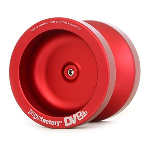 YoyoFactory DV888メタルレスポンシブヨーヨーボールベアリング＆エクストラストリング - RED（初心者向き、モダンスピニングヨーヨー、ハイスピ