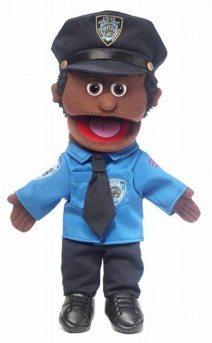 【中古】【未使用・未開封品】14 Policeman, Black Male, Hand Puppet by Silly Puppets