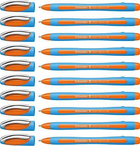【中古】【未使用・未開封品】(Box of 10, Orange) - Schneider Slider Memo XB Ballpoint Pen, Orange..