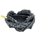 【中古】【未使用・未開封品】15cm Dragon Tail Cold Cast Resin Figurine Ashtray, Gunmetal Colour