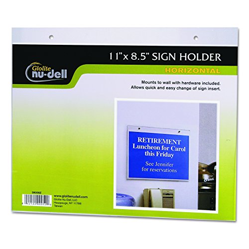 Main Unit - 【中古】【未使用・未開封品】Nu-Dell 38008Z Clear Plastic Sign Holder Wall Mount 8 1/2 x 11