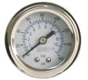 【中古】【未使用 未開封品】VIAIR 90084 1.5 Single Needle Gauge White Face No Light 160 PSI