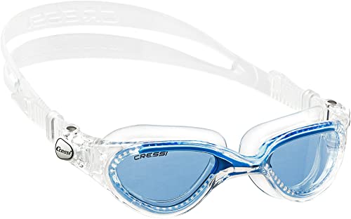 【中古】【未使用 未開封品】(Clear Light Blue/Azure Lens, Goggles) - Cressi Flash Swim Goggles Adult - Swimming Goggles For Men - Anti Fog Lens (also Mirrored) - M