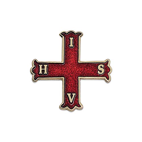 【中古】【未使用・未開封品】The Masonic Exchange Masonic Cross of Constantineレッドラペルピン???..