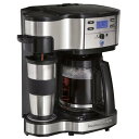 【中古】【未使用・未開封品】Hamilton Beach 2-Way Coffee Maker With 12-Cup Carafe And Pod Brew Home Good - Black/Stainless Steel【メーカー名】【メーカー型番】【ブランド名】GICHAT コーヒーメーカー, キッチン家電, おすすめコーヒーメーカー・エスプレッソマシン, 母の日特集 【商品説明】Hamilton Beach 2-Way Coffee Maker With 12-Cup Carafe And Pod Brew Home Good - Black/Stainless Steel【注意】こちらは輸入品となります。当店では初期不良に限り、商品到着から7日間は返品を 受付けております。こちらは当店海外ショップで一般の方から買取した未使用・未開封品です。買取した為、中古扱いとしております。他モールとの併売品の為、完売の際はご連絡致しますのでご了承ください。ご注文からお届けまで1、ご注文⇒ご注文は24時間受け付けております。2、注文確認⇒ご注文後、当店から注文確認メールを送信します。3、当店海外倉庫から当店日本倉庫を経由しお届けしますので10〜30営業日程度でのお届けとなります。4、入金確認⇒前払い決済をご選択の場合、ご入金確認後、配送手配を致します。5、出荷⇒配送準備が整い次第、出荷致します。配送業者、追跡番号等の詳細をメール送信致します。6、到着⇒出荷後、1〜3日後に商品が到着します。　※離島、北海道、九州、沖縄は遅れる場合がございます。予めご了承下さい。お電話でのお問合せは少人数で運営の為受け付けておりませんので、メールにてお問合せお願い致します。営業時間　月〜金　10:00〜17:00お客様都合によるご注文後のキャンセル・返品はお受けしておりませんのでご了承下さい。