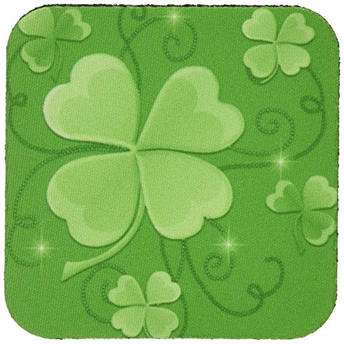 【中古】【未使用・未開封品】(set-of-8-Soft) - 3dRose LLC cst_11677_2 This Design is of Some lucky Shamrocks on a Green Background Just in Time for St Patrick's Day