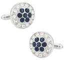 【中古】【未使用・未開封品】Cuff - Daddy Swarovski Crystal Cluster Cufflinks in Clear and Blue withプレゼンテーションボックス