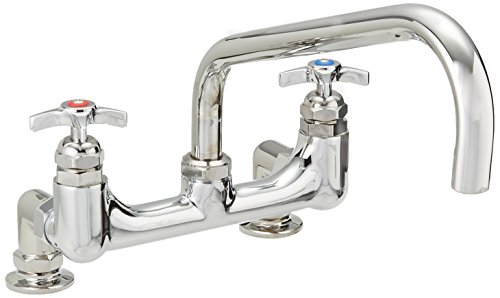 【中古】【未使用・未開封品】T&S Brass B-0293 Deck Mount Big-Flo Mixing Faucet with 8-Inch Centers and 12-Inch Swing Nozzle Inlets by T&S Brass