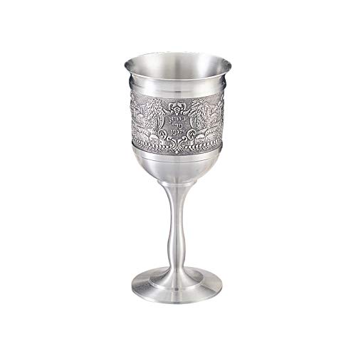 【中古】【未使用・未開封品】Jerusalem Scene Pewter Kiddush Cup