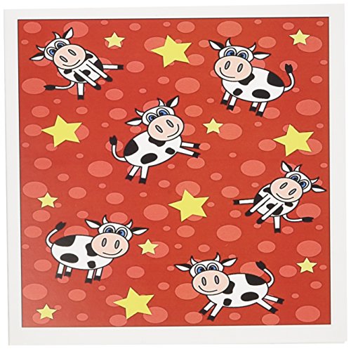 【中古】【未使用・未開封品】Janna Salak Designsファーム動物???Happy Cow Boyプリント赤???グリーティングカード Set of 12 Greeting Cards
