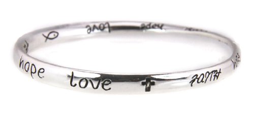 楽天AJIMURA-SHOP【中古】【未使用・未開封品】4030030 Christian Scripture Religious Bracelet Faith Hope Love Bangle