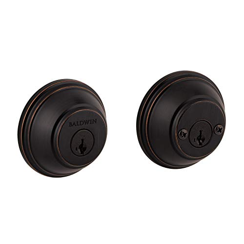 Baldwin 385 RDB 11P SMT CP RCAL 385 Double Cylinder Round Deadbolt Featuring SmartKey, Venetian Bronze by Baldwin