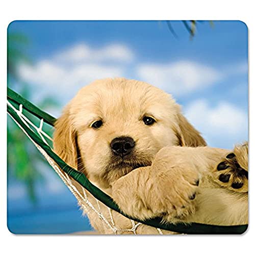 【中古】【未使用・未開封品】Recycled Mouse Pad, Nonskid Base, 7-1/2 x 9, Puppy in Hammock (並行..