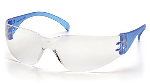 Pyramex Safety Eyewear侵入者、ブルー寺院、クリアレンズ