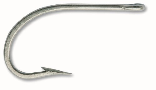 š̤ۡѡ̤ʡ(Size 8/0) - Mustad 7731D Big Game Sea Demon Forged Duratin Hook with Brazed Ring (10-Pack)