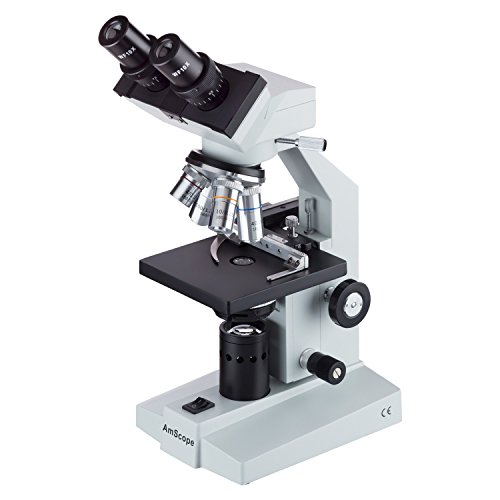 【中古】【未使用・未開封品】AmScope メカニカルステージと40X-2000X双眼生物顕微鏡