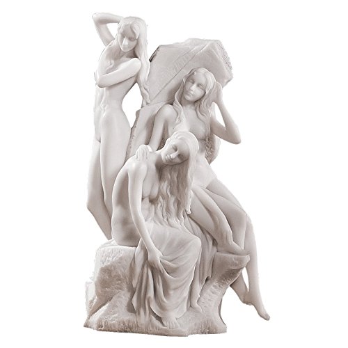 [중고][미사용·미개봉품]탕 아미하는 님프 대리석풍 조각상 조각 높이 약 28 cm/ 11" Museum Replica French Nymphs Bonded Marble Statue Sculpture[병행 수입품]