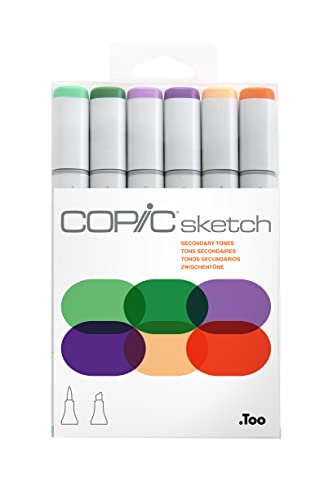 【中古】【未使用 未開封品】Copic Markers 6-Piece Sketch Set, Secondary Tones by Copic Marker